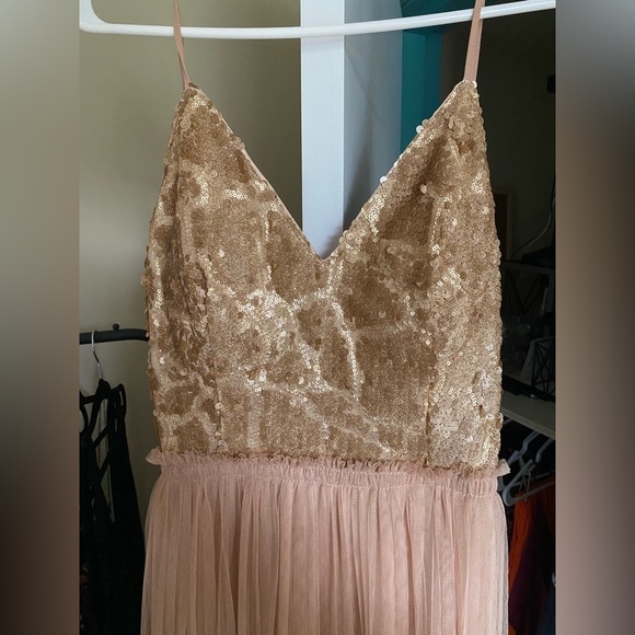 Honey (Chelsea) Formal Gold/Nude Dress - Picture 3 of 5